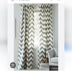Kohls gray chevron curtians